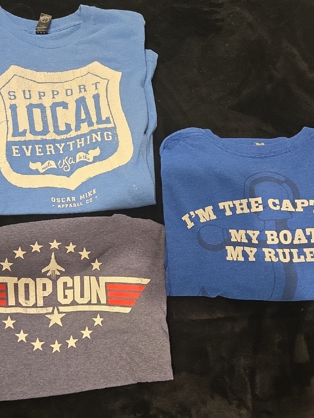 3 Xl Mens Tees  'Support Local' Short Sleeve Graphic Tee MY BOAT, MY RULES